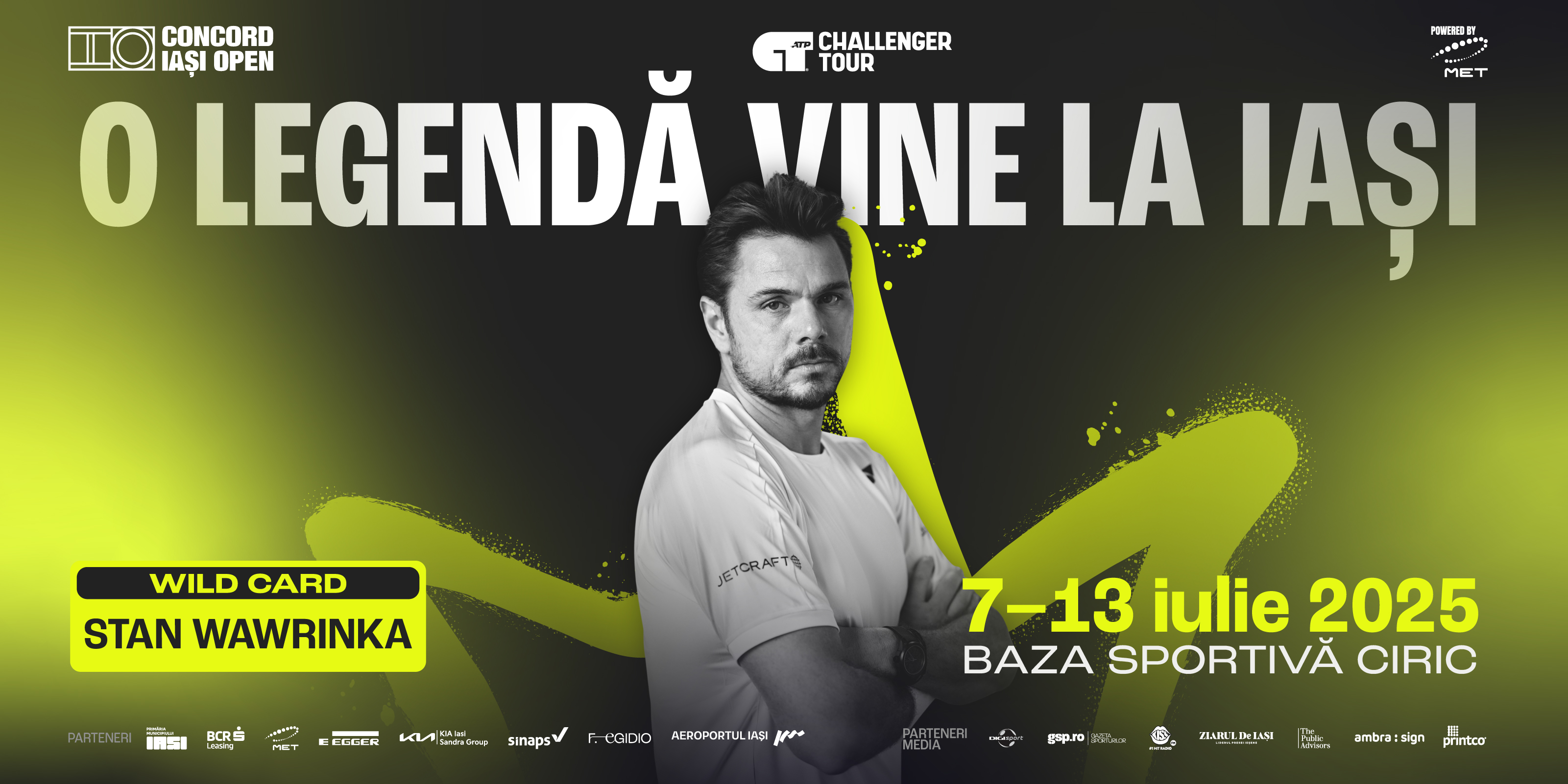 Triplul câștigător de Grand Slam, Stan Wawrinka, vine în premieră la Concord Iași Open!